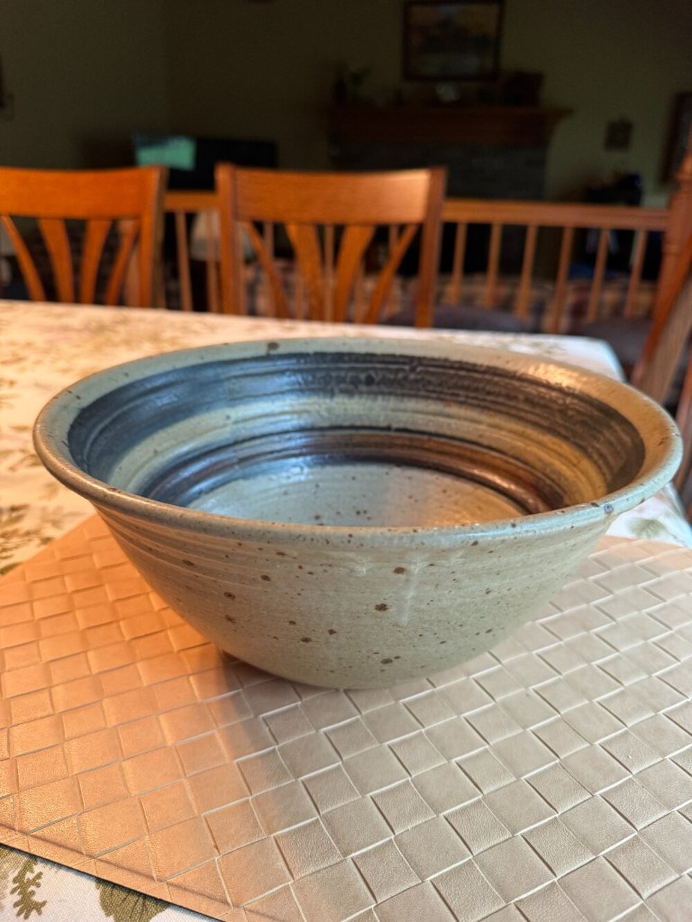 Zappa Pottery Colorado Signed Studio Art Stoneware Serving Bowl 11 3/4 x 5"
